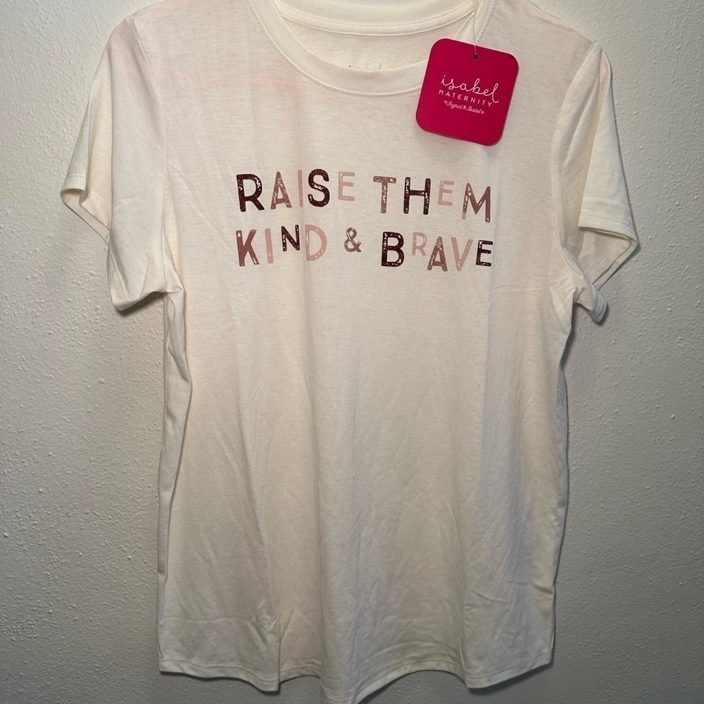 Isabel Maternity by Ingrid & Isabel White Graphic Tee
